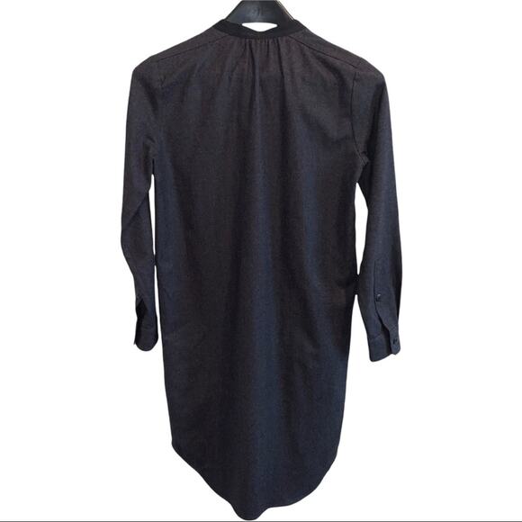 Madewell Flannel Latitude Charcoal Shirt Dress Women's Size XXS - Picture 5 of 6